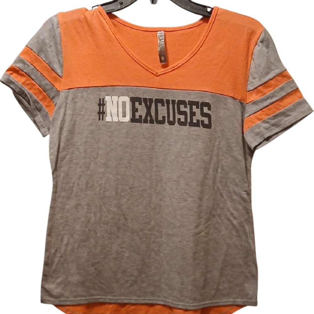 Orange and Gray Short Sleeve Tee